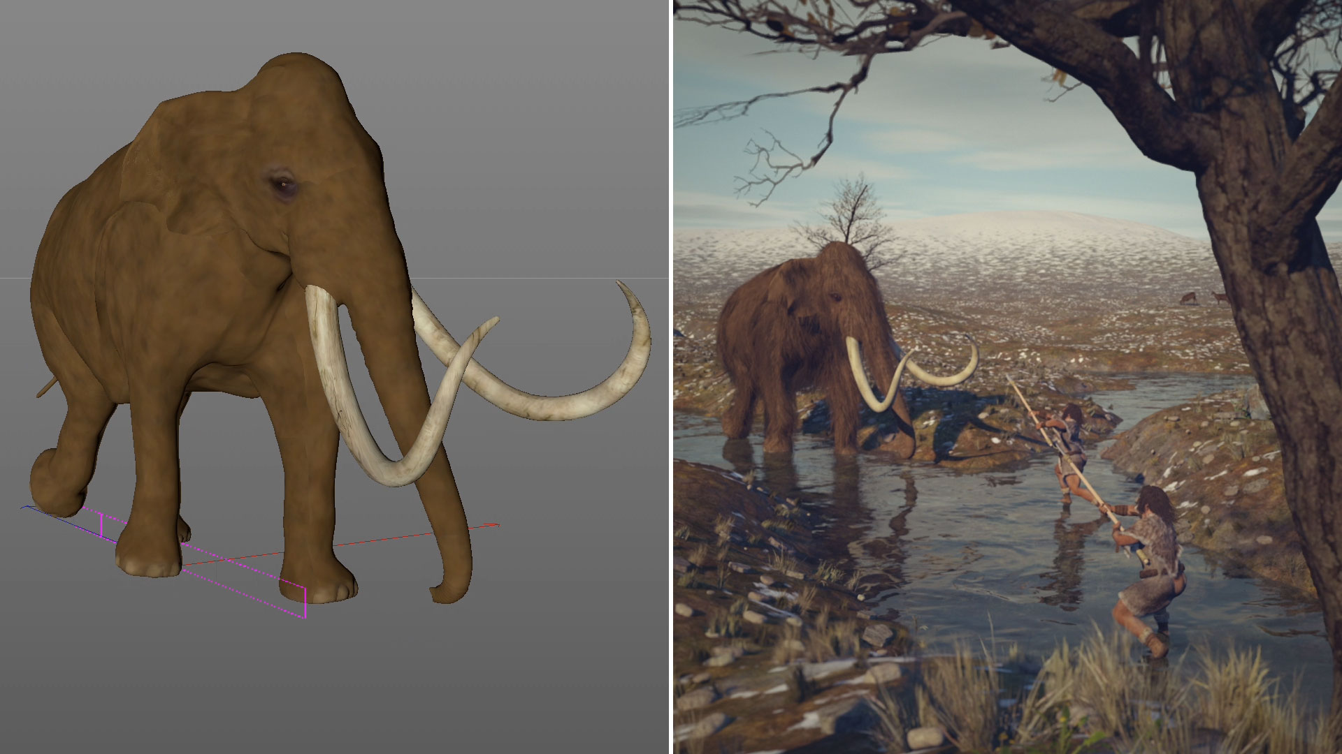 Development Of The Character Animations: Left Is The Rough Animation, Right Is The Final Result. Development of the character animations: left is the rough animation, right is the final result.